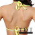 Body Zone Shiny Mesh Tri Top in Neon Yellow - 1650SMNY - Rear View