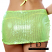 Body Zone Shiny Mesh Tube Skirt in Neon Yellow - 1730SMNY - Rear View