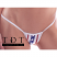Body Zone Patriotic Low Back Tee Thong - Ticker Tape - PA181162TT