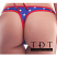 Body Zone Patriotic Perfect Thong - PA181159ST - Stars - Rear View