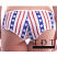 Body Zone Patriotic 'Ticker Tape' Super Micro Shorts - PA181243TT - Rear View