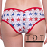 Body Zone Patriotic Perfect Panty - PA191154ST - Red & Blue Stars - Rear View