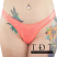 BodyZone Apparel High Rise Foil Thong - 1132FO - Iridescent Coral