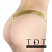BodyZone Apparel High Rise Foil Thong - 1132FO - Gold - Side View