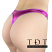 BodyZone Apparel High Rise Foil Thong - 1132FO - Pink - Side View