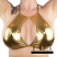 BodyZone Apparel Foil Keyhole Halter Top - PR1658FO - Gold