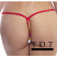 Body Zone Reversible Candy Low Back Tee Thong - RC002 - Rear View