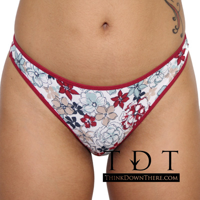 Rene Rofe Cotton Spandex Thong Panty - 12206-H172 Panties Underwear