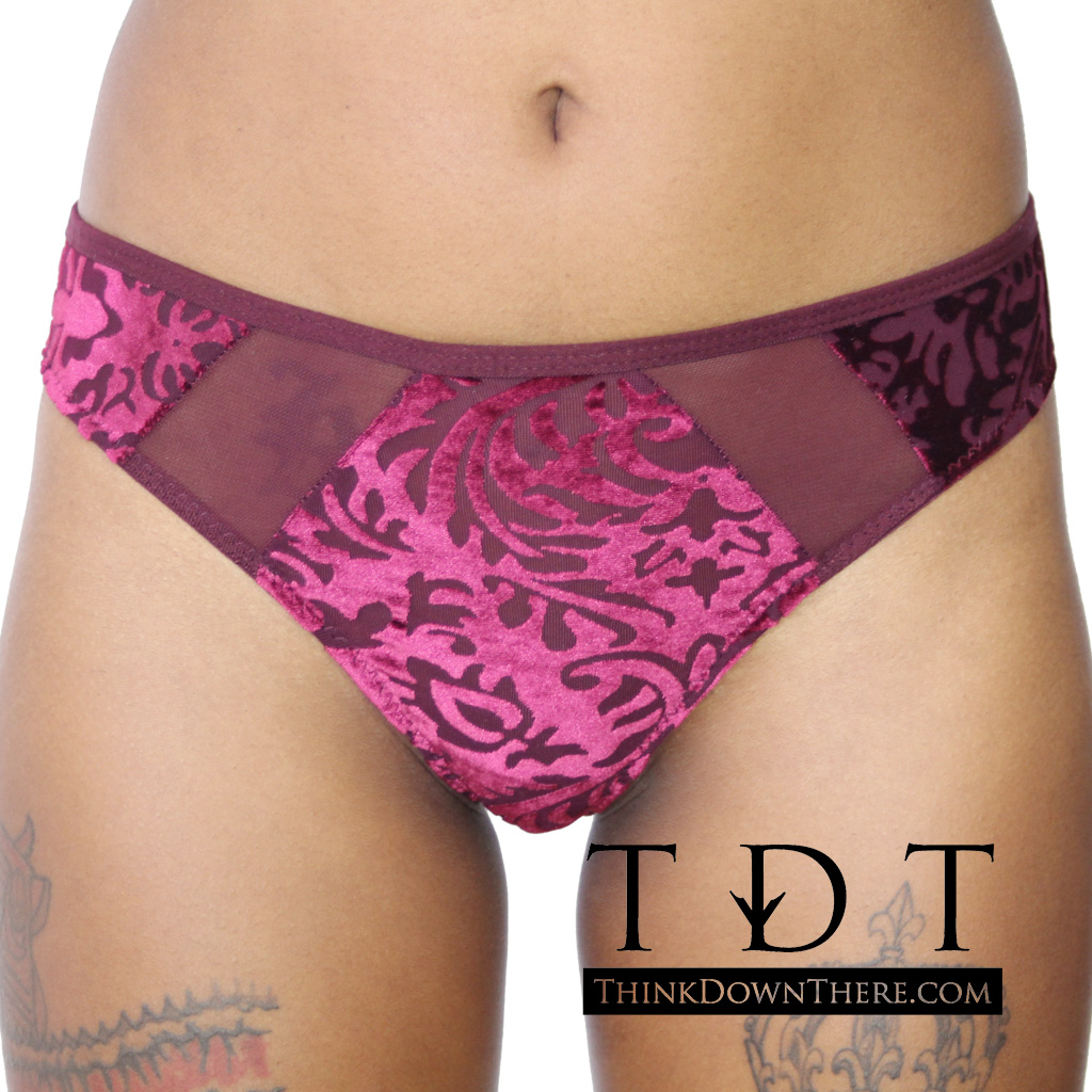Rene Rofe 'Velvet Nights' Thong - P126944 Panty Panties Thong Underwear - 2-Colors Available
