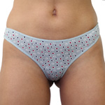 Rene Rofe Cotton Spandex Thong Panty - 12206-G929 Panties Underwear
