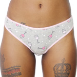 Rene Rofe Cotton Spandex Thong Panty - 12206-J230 Panties Underwear