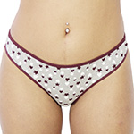 Rene Rofe Cotton Spandex Thong Panty - 12206-M383G Panties Underwear