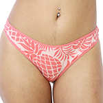 Rene Rofe Cotton Spandex Thong Panty - 12206-P002P Panties Underwear