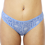 Rene Rofe Cotton Spandex Thong Panty - 12206-P709 Panties Underwear