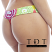 Body Zone Reversible Candy Comfort Strap T-Back Thong - RC005 - Rear View