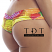 Body Zone Reversible Candy Scrunch Back Super Micro Shorts - RC008 - Rear View