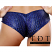 Body Zone Shiny Mesh Super Micro Shorts in Royal Blue - 1243SMRB - Rear View