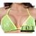 Body Zone Shiny Mesh Tri Top in Neon Yellow - 1650SMNY