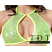 Body Zone Shiny Mesh Keyhole Halter Top in Neon Yellow - 1658SMNY