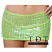 Body Zone Shiny Mesh Tube Skirt in Neon Yellow - 1730SMNY