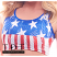 Body Zone Patriotic 'Faded Glory' Crop Top - PA181609FG