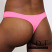 Rene Rofe Solid Cotton Spandex Thong - 12206-APNK - Side View