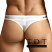 CLEVER Mesh Thong in White - 0001 Underwear - Rear View