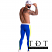 JOR Runner Athletic Pants in Blue - 0788 - Rear View
