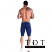 JOR Prix Athletic Short in Blue - 0798 - Rear View