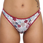 Rene Rofe Cotton Spandex Thong Panty - 12206-H172 Panties Underwear