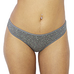 Rene Rofe Cotton Spandex Thong Panty - 12206-P108CG Panties Underwear