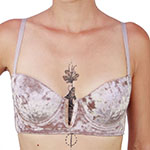 sophie b 'The Valerie' Plunge Velvet Bra - B26354-RSE