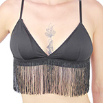 Rene Rofe 'Weekend' Fringe Bralette - B86285-BLK