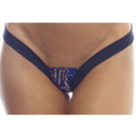 Body Zone Spangled Stars Heart Back Thong - SS003